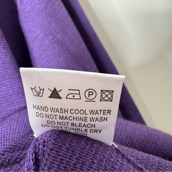 Turtleson‎ Purple 100% Extra Dine Merino Wool Golf Prep Quarter Zip Sweater - Picture 9 of 10